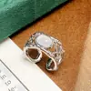 Novo Anel Aberto Floral com Zircônia para Mulheres, Anel para Dedo Indicador, Estilo Levemente Luxuoso, Design de Nicho, Sensação de Alto Padrão, Acessório Empilhável