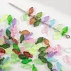 Plástico Acrílico Folhas Verdes Pequenas, Vários Tipos de Folhas, Decorações Artesanais DIY, Brincos, Pulseiras com Contas, Acessórios