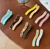 Pinza de Resorte Ondulada de Acetato Dulce Pinza para Flequillo Corazón Femenino Pasador de Gama Alta Pinza Superior Diaria Accesorios para el Cabello Tocado