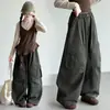Pantalones Cargo para Niñas, Holgados de Pierna Ancha con Múltiples Bolsillos, Pantalones Casuales Largos Estilo Vintage Primavera/Otoño 2026 para Niñas