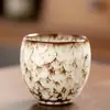 Taza de té de cerámica con esmalte de horno Taza Maestra Taza de té Té Juego de té Kung Fu Taza de huevo de dragón con esmalte Tianmu tazón de té taza individual
