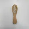Mini Peine Masajeador Portátil con Airbag de Madera Maciza Natural Mini Peine de Palma Peine de Bolsillo para Masaje del Cuero Cabelludo Peine de Madera