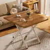 Mesa Plegable para Uso en Casa, Mesa Portátil Simple para Exteriores para Comer, Adecuada para Apartamentos de Alquiler y Espacios Pequeños, Mesa de Comedor Cuadrada