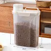 Frasco de Plástico Sellado Altamente Transparente Contenedor de Almacenamiento de Alimentos para Cocina Caja de Frasco para Almacenamiento de Granos con Tapa y Cierre a Presión