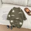 Mameluco de Primavera Edad de la Luna Pequeña Estilo Occidental para Niños y Niños Suéter Tejido Super Lindo para Bebé Luna Llena Traje de Primer Año