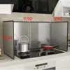 Estufa de gas aislamiento térmico deflector de fuego cocina acero inoxidable deflector de aceite tablero de aislamiento térmico alta temperatura a prueba de fuego salpicaduras de aceite de estufa