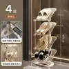 Zapatero multicapa para apartamentos de alquiler, ahorra espacio, organizador de zapatos simple detrás de la puerta, estante de almacenamiento para dormitorio, zapatero inclinado de lujo ligero