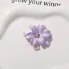 Adornos de Flores Acrílicas Franceses de Gradiente de Dos Tonos para Iris Parches Accesorios para Aretes DIY Accesorios para Llaveros
