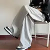 Pantalones casuales para hombre con caída, hechos de seda helada, de secado rápido, finos, de pierna recta, de cintura alta, holgados, pantalones largos para adolescentes, marca de moda, adecuados para primavera y verano