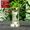 Ampulheta metálica de três colunas 5 minutos 15 minutos 30 minutos para casa, restaurante, presente infantil, lembrete de tempo