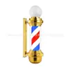 Caja de luz para salón de belleza de fábrica Luz de bombilla cromada Salón de peluquería Barbería Luz de giro pared impermeable Poste de barbero