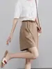 Pantalones Cortos de Traje Rectos Simples Versátiles de Calidad Boutique para Mujer, Pantalones Casuales de Cinco Puntos Holgados y Adelgazantes, Verano 2026