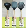 Cabo com cobertura de nylon espátula antiaderente colher de sopa espátula de omelete espátula de nylon utensílios de cozinha conjunto de 3 peças