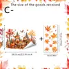 Decoración de Ventanas para Tienda de Hogar de Acción de Gracias Pegatinas al por Mayor Animales del Bosque de Otoño Pegatinas Electrostáticas sin Adhesivo para Vidrio
