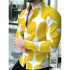 2026 Novas Camisas Masculinas Transfronteiriças Masculinas Manga Longa Havaiana Praia Casual Roupas Masculinas Dropshipping