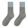 Calcetines de tubo de otoño e invierno para niños calcetines coreanos de puntos de onda a juego de color calcetines cálidos versátiles calcetines de rizo vintage industria de calcetería Zhuji