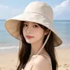 Sombrero de Pescador de Ala Ancha a Cuadros de Nuevo Estilo, Fresco y Elegante, Sombrero Plegable con Protección Solar, Versátil para el Viaje Diario y los Viajes