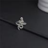 Anillo de serpiente de acero de titanio transfronterizo, personalidad europea y americana, estilo punk, animal serpiente, anillo de acero inoxidable de alta presión de aceite