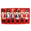 Decoraciones Navideñas Soldado Marioneta Cascanueces 12CM Regalo de Vacaciones para Niños Adornos de Escritorio Soldado de Hojalata de Madera