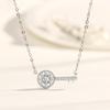 S925 Sterling Silver Girassol Chave Colar Luz Luxo Nicho Estilo Pescoço Cadeia Zircon Acessórios Elegantes Simples Pingente Moderno