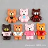 Accesorios para Funda de Teléfono Móvil de Dibujos Animados para Niños Accesorios de Resina Oso Pegamento Crema Material DIY Barro de Huella de Mano y Pie Tocado Accesorios para el Cabello