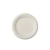 Prato de Cana-de-Açúcar de 6 polegadas Descartável Louça de Polpa Prato de Papel Prato de Polpa Descartável Feito à Mão Prato Branco para Restos de Comida