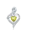 Bestseller transfronterizo: 12 tipos de colgantes de corazón de rosa de diamante, collares de moda europeos y americanos para mujer, regalo del Día de la Madre