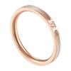Moda Japonesa y Coreana Elegante Anillo de Acero de Titanio Oro Rosa 18k para Mujer Diamante Único Concha Blanca Simple Estilo Frío Anillo de Dedo Joyería
