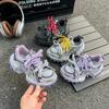 Zapatos Deportivos Infantiles Primavera y Otoño Estilo Nuevo Niños Medianos y Grandes Zapatos para Niños Transpirables Zapatos para Correr Calle Estilo Coreano Zapatos de Papá para Niñas