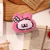 Toalha de mão de pelúcia de cachorrinho em traço de desenho animado, toalha absorvente pendurada de animal fofo, pequena caixa de presente para madrinha