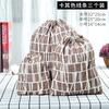 Bolsa con cordón de algodón y lino estampada con liquidación de fábrica, bolsa para guardar ropa interior, artículos diversos, bolsa de regalo para viajes