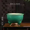 Maceta de flor de arena púrpura esmaltada Yixing al por mayor redonda abierta creativa simple maceta de escritorio maceta para suculentas YS29
