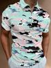 Comercio Exterior talla extra Camisa Polo para Hombre Estampado Digital Camisa Polo para Hombre Camiseta de Manga Corta Top Camiseta de Manga Corta Lapp