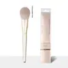 Pincel de Maquillaje Individual Dorado Mango de Madera Suave Pincel para Polvos Rubor Contorno Sombra de Ojos Venta al por Mayor