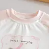 Camiseta Básica Linda de Dibujos Animados para Niñas 26 Nuevo Otoño Linda Oso Estampado Top Adorno de Encaje Camiseta de Manga Larga 3