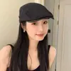 2026 Novo Boné Simples de Cor Sólida para Mulheres, Primavera e Verão, Casual ao Ar Livre, para Cabeças Grandes, Chapéu de Artista que Faz o Rosto Parecer Menor