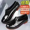 Sapatos de corte baixo, antiderrapantes, impermeáveis para uso na cozinha, trabalho de chef, galochas de algodão com forro de fleece, sapatos de borracha masculinos, galochas, botas curtas quentes de inverno para adultos
