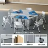 Escritorio de Aula para Aprendizaje Estudiantil Combinación Mesa para Actividades Grupales Estudiantiles Escritorio Combinado Trapezoidal Aula de Capacitación Inteligente