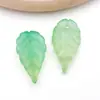20 Piezas Mixtas de Cuentas Colgantes de Hoja de Vidrio Verde con Agujeros para Decoración de Pasadores DIY Accesorios Vintage