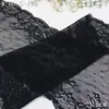 Tanglong Negro Clásico Lunares Florales Encaje Elástico Ligero Adorno para Lencería y Decoración de Ropa DIY