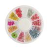 Tamaño de uña flor seca disco de 12 rejillas 12 colores aliento de bebé flor seca grande flor de 5 pétalos narciso flor real tridimensional