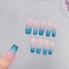 [Grabación de Arte de Uñas] Fototerapia Manual Uso de Uñas de Gel al por Mayor Ojo de Gato Bicolor Arte de Uñas Largas Uñas de Arte Terminadas