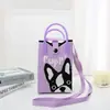 Nova Bolsa de Celular Desenho Animado, Conveniente para Sair, Bolsa de Tricô Portátil, Mini Bolsa Transversal de Pulso, Bolsa de Ombro Único