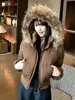 Elección de Influencer 2026 Invierno Nuevo Estilo Nicho Estrella Strass Oscuro Gótico Cálida Chaqueta de Algodón para Mujer