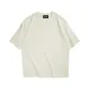 Camiseta casual unisex de manga corta, peso pesado 260g, corte holgado con hombros caídos, hilo doble Sorona, tres pruebas