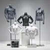 Mannequins de vitrine de loja de roupas com plataforma de meia-calça modelo esportivo para homens Mannequins de corpo falso para homens e mulheres Bonecos