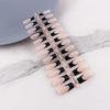 Unhas Postiças Retangulares Estilo Simples Branco Desejo Puro Europeu e Americano Estilo Ins Exportação Transfronteiriça Peças de Nail Art Unhas