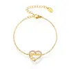 Pulsera Midouo Letra Corazón Mamma Zirconia Super Brillante Incrustada a Mano Elegante Nicho Nueva Joyería Europea y Americana