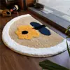 Tapete de chão de flores frescas transfronteiriço para quarto, ao lado da cama, macio, isolante térmico, decoração, tapete de chão imitação de caxemira, tapete de pé antiderrapante para banheiro