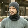 Novo Chapéu de Tricô de Inverno para Homens, Forrado com Lã, Espessado, Quente, Gorro Pulôver, Chapéu Estudantil para Ciclismo à Prova de Frio com Proteção para as Orelhas, Moderno